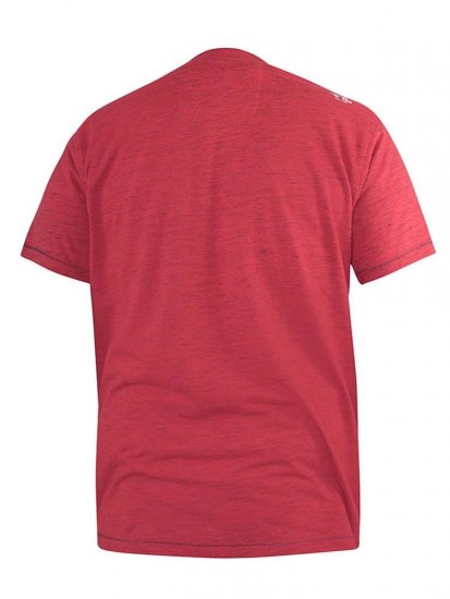 D555 Brisbane Santa Monica Route 66 Printed T-Shirt Red - Majice Kratkih Rukava - Muške Majice Kratkih Rukava Veliki Brojevi 