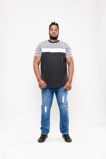 D555 Vista Couture Cut And Sew Curved Hem T-Shirt - Majice Kratkih Rukava - Muške Majice Kratkih Rukava Veliki Brojevi