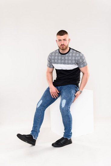 D555 Vista Couture Cut And Sew Curved Hem T-Shirt - Majice Kratkih Rukava - Muške Majice Kratkih Rukava Veliki Brojevi