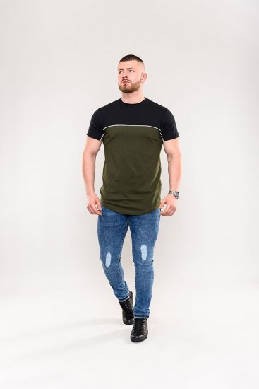 D555 Buckland Couture Cut And Sew Curved Hem T-Shirt - Majice Kratkih Rukava - Muške Majice Kratkih Rukava Veliki Brojevi 