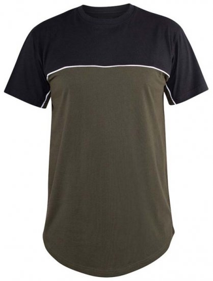D555 Buckland Couture Cut And Sew Curved Hem T-Shirt - Majice Kratkih Rukava - Muške Majice Kratkih Rukava Veliki Brojevi 