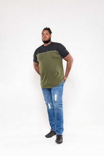 D555 Buckland Couture Cut And Sew Curved Hem T-Shirt - Majice Kratkih Rukava - Muške Majice Kratkih Rukava Veliki Brojevi 