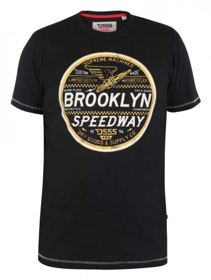 D555 Wadebridge Speedway Printed T-Shirt - Majice Kratkih Rukava - Muške Majice Kratkih Rukava Veliki Brojevi 