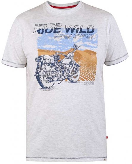 D555 LANGDON Printed T-Shirt - Majice Kratkih Rukava - Muške Majice Kratkih Rukava Veliki Brojevi 