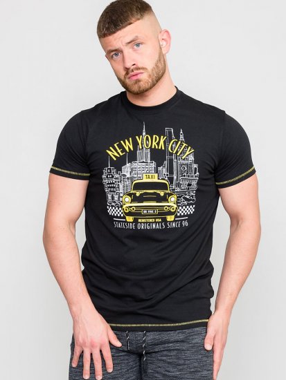 D555 WINGMORE Printed T-Shirt - Majice Kratkih Rukava - Muške Majice Kratkih Rukava Veliki Brojevi 