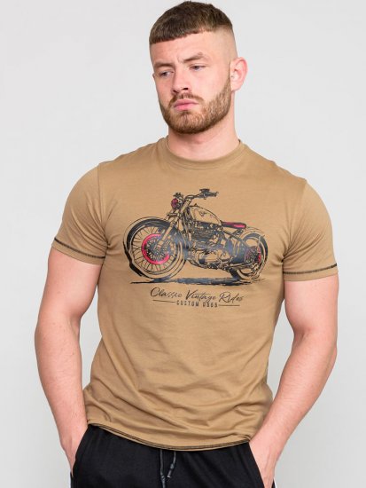 D555 RAMSGATE Printed T-Shirt - Majice Kratkih Rukava - Muške Majice Kratkih Rukava Veliki Brojevi 