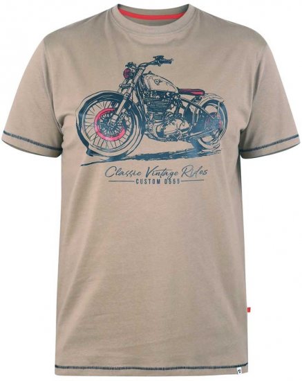 D555 RAMSGATE Printed T-Shirt - Majice Kratkih Rukava - Muške Majice Kratkih Rukava Veliki Brojevi 