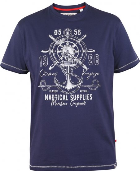 D555 CANTERBURY Printed T-Shirt - Majice Kratkih Rukava - Muške Majice Kratkih Rukava Veliki Brojevi 