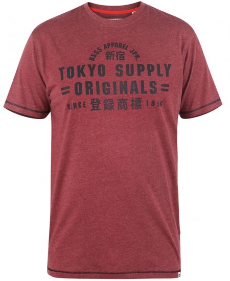 D555 LINTON Printed T-Shirt - Majice Kratkih Rukava - Muške Majice Kratkih Rukava Veliki Brojevi 