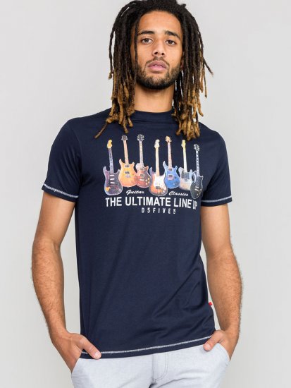 D555 PICKEMHAM Printed T-Shirt - Majice Kratkih Rukava - Muške Majice Kratkih Rukava Veliki Brojevi 