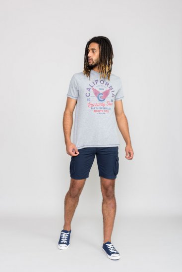 D555 BARTON Printed T-Shirt - Majice Kratkih Rukava - Muške Majice Kratkih Rukava Veliki Brojevi 