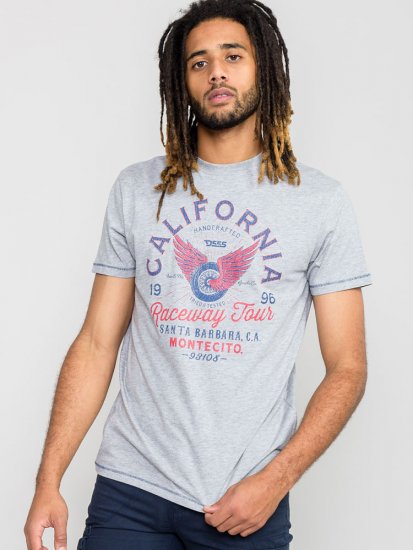 D555 BARTON Printed T-Shirt - Majice Kratkih Rukava - Muške Majice Kratkih Rukava Veliki Brojevi 