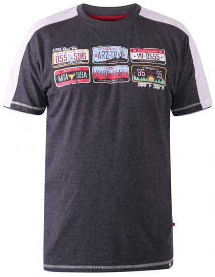 D555 SOHO American Number Plate T-Shirt - Majice Kratkih Rukava - Muške Majice Kratkih Rukava Veliki Brojevi 