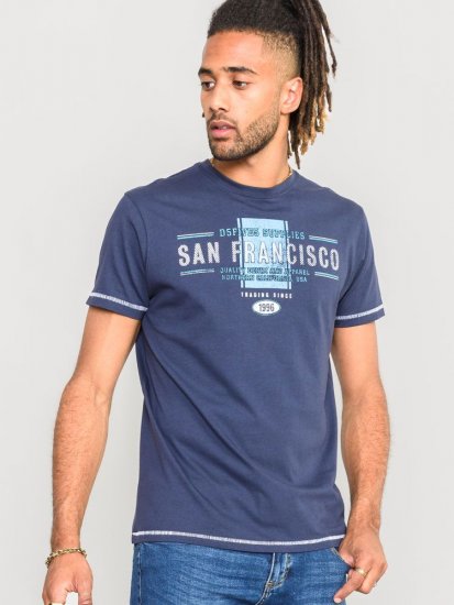 D555 WANSTEAD San Francisco T-Shirt - Majice Kratkih Rukava - Muške Majice Kratkih Rukava Veliki Brojevi 