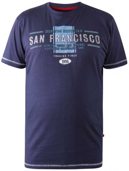 D555 WANSTEAD San Francisco T-Shirt - Majice Kratkih Rukava - Muške Majice Kratkih Rukava Veliki Brojevi 