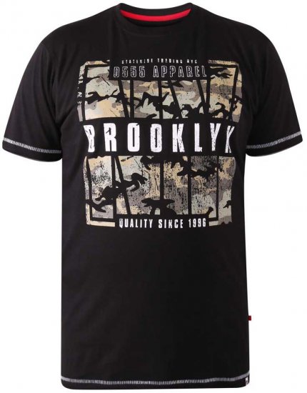 D555 BRICKET Camo Brooklyn T-Shirt - Majice Kratkih Rukava - Muške Majice Kratkih Rukava Veliki Brojevi 