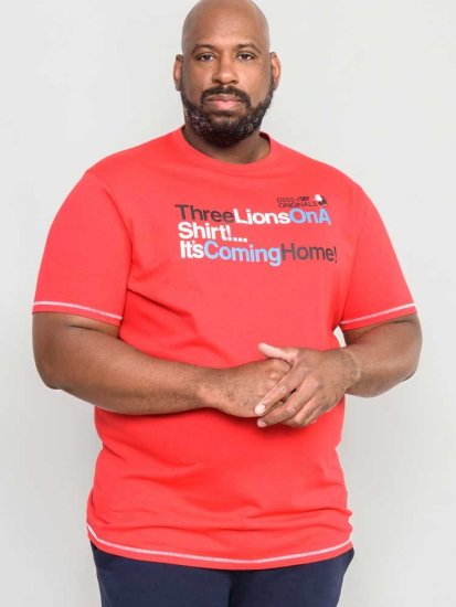 D555 LIONS England T-shirt - Majice Kratkih Rukava - Muške Majice Kratkih Rukava Veliki Brojevi 