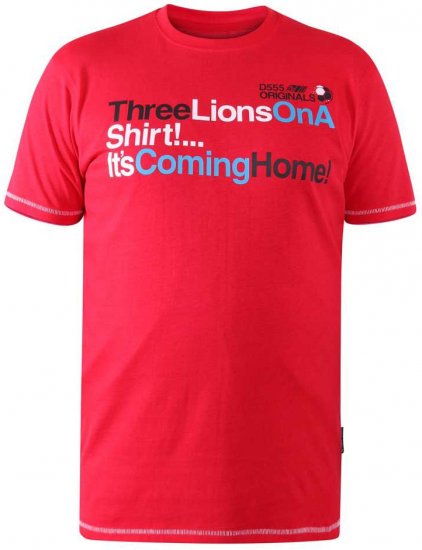 D555 LIONS England T-shirt - Majice Kratkih Rukava - Muške Majice Kratkih Rukava Veliki Brojevi 