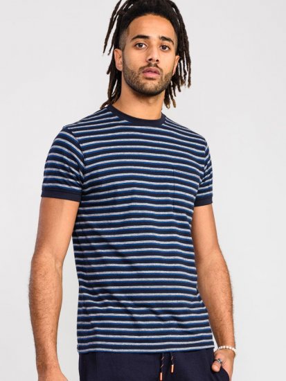 D555 Beamont Jacquard Stripe T-Shirt - Majice Kratkih Rukava - Muške Majice Kratkih Rukava Veliki Brojevi 