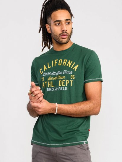D555 Parnwell California Athletics Printed T-Shirt - Majice Kratkih Rukava - Muške Majice Kratkih Rukava Veliki Brojevi 