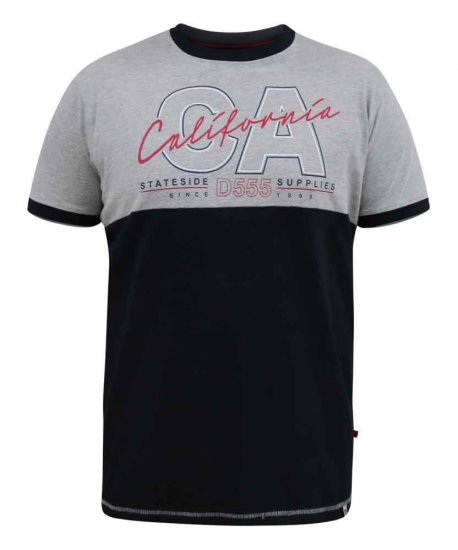 D555 Juniper California Printed T-Shirt - Majice Kratkih Rukava - Muške Majice Kratkih Rukava Veliki Brojevi 