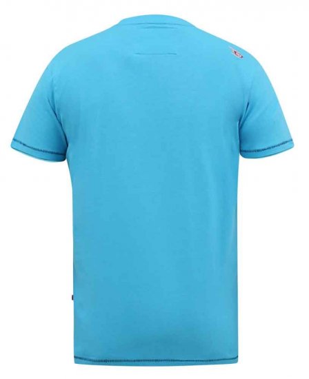 D555 Rushden Superior Printed T-Shirt Turquoise - Majice Kratkih Rukava - Muške Majice Kratkih Rukava Veliki Brojevi 