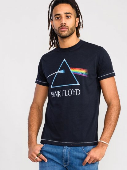 D555 Eclipse Official Pink Floyd Printed Crew Neck T-Shirt - Majice Kratkih Rukava - Muške Majice Kratkih Rukava Veliki Brojevi 