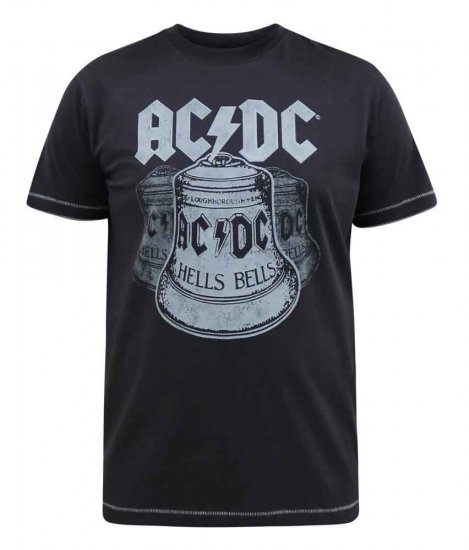 D555 Highway Official AC/DC Hells Bells Printed T- Shirt - Majice Kratkih Rukava - Muške Majice Kratkih Rukava Veliki Brojevi 