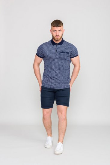 D555 AXFORD Print Polo Shirt - Polo majice - Muške Polo Majice Veliki Brojevi