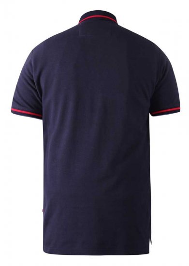 D555 Sloane Polo Shirt With Chest Embroidery Navy - Polo majice - Muške Polo Majice Veliki Brojevi
