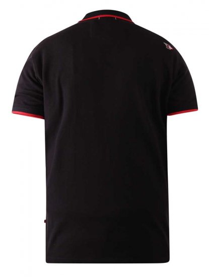 D555 Canning Chest Embroidery Polo Shirt Black - Polo majice - Muške Polo Majice Veliki Brojevi
