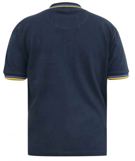 D555 Hamford Pique Polo Shirt Navy - Polo majice - Muške Polo Majice Veliki Brojevi