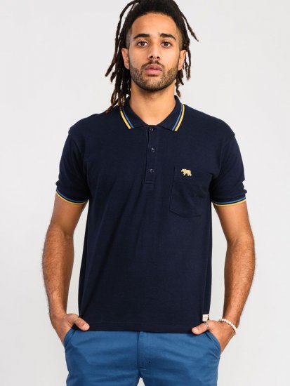 D555 Hamford Pique Polo Shirt Navy - Polo majice - Muške Polo Majice Veliki Brojevi