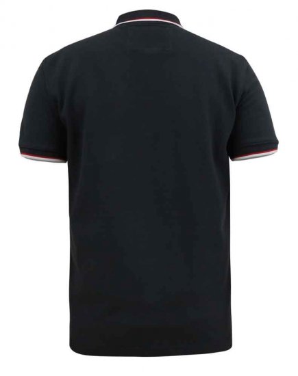 D555 Kirby Birdseye Pique Polo Black - Polo majice - Muške Polo Majice Veliki Brojevi