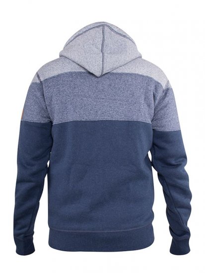 D555 Columbus Cut And Sew Panelled Zip Through Hoody Blue - Puloveri & dukserice - Muške Puloveri & dukserice veliki brojevi