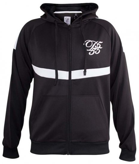 D555 Bristol Couture Zip Through Hoody Black - Puloveri & dukserice - Muške Puloveri & dukserice veliki brojevi