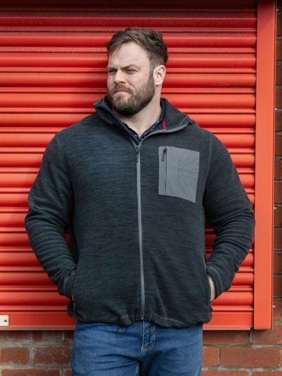 D555 Daly Quarter Zip Fleece Sweatshirt Crna/Siva - Puloveri & dukserice - Muške Puloveri & dukserice veliki brojevi