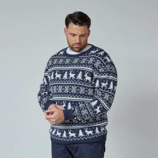 North Latitude 63144 Fjell Reindeer Knit Tamnoplava - Puloveri & dukserice - Muške Puloveri & dukserice veliki brojevi