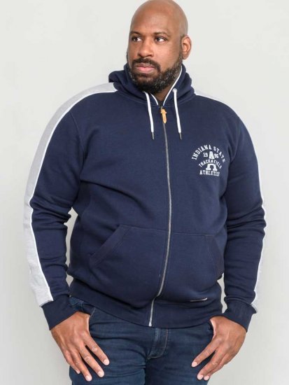 D555 Eaton Full Zip Hoodie Navy - Puloveri & dukserice - Muške Puloveri & dukserice veliki brojevi