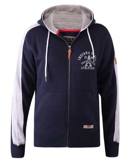 D555 Eaton Full Zip Hoodie Navy - Puloveri & dukserice - Muške Puloveri & dukserice veliki brojevi
