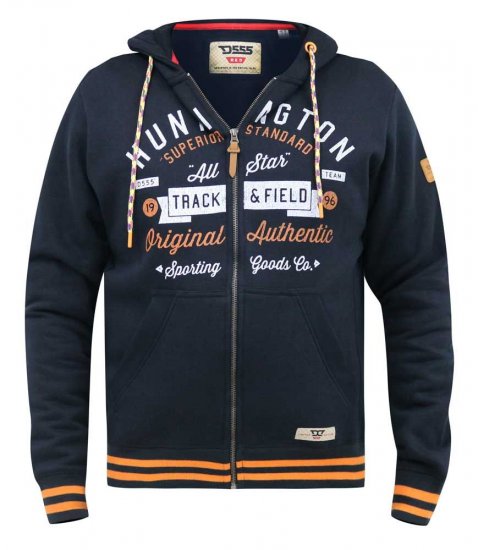 D555 Flanders Full Zip Hoody With Chest Print - Puloveri & dukserice - Muške Puloveri & dukserice veliki brojevi