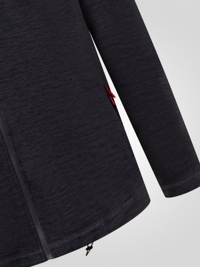 D555 Damien Micro Fleece Zip Through Hoody Crna/Siva - Puloveri & dukserice - Muške Puloveri & dukserice veliki brojevi