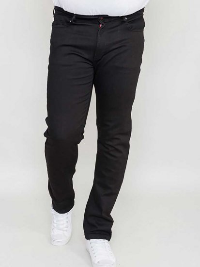 Duke Balfour Relaxed Comfort Fit Stretch Jeans With Elasticated Waist Black - Traperice & hlače - Muške Traperice i Hlače Veliki Brojevi