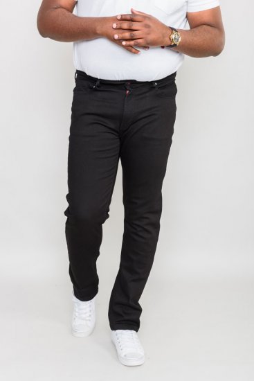 Duke Balfour Relaxed Comfort Fit Stretch Jeans With Elasticated Waist Black - Traperice & hlače - Muške Traperice i Hlače Veliki Brojevi