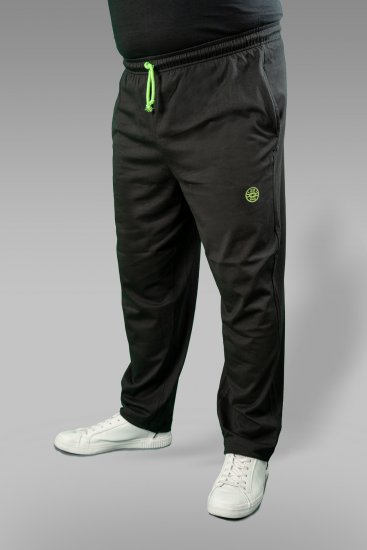 20 Nodi Long Leg Sports Pants in Combed Cotton Jersey Black - Sportske hlače & kratke - Muške Trenirke Veliki Brojevi