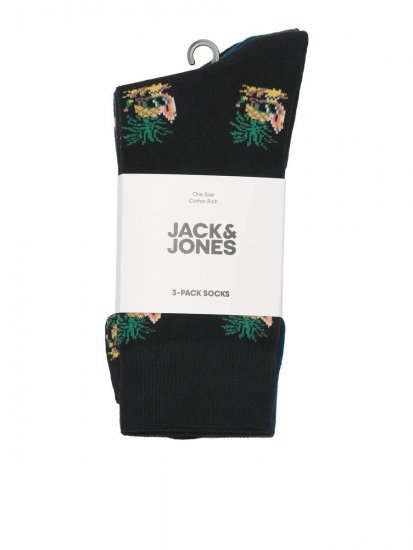Jack & Jones Pineapple Skulls Čarape Crna 3-pack - Donje rublje & kupaće hlače - muške donje rublje veliki brojevi