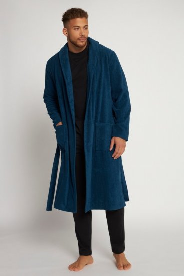 JP1880 Bathrobe Terry Navy - Ogrtači za kupanje/ručnici - Muške Ogrtači za kupanje veliki brojevi