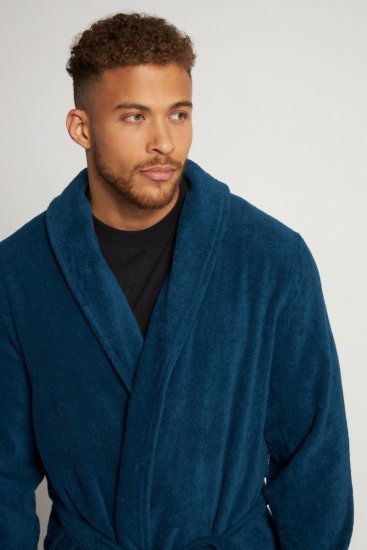 JP1880 Bathrobe Terry Navy - Ogrtači za kupanje/ručnici - Muške Ogrtači za kupanje veliki brojevi