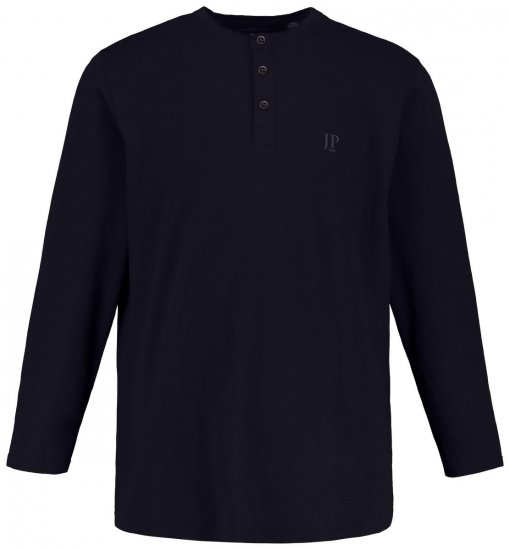 JP1880 702555 Majica Henley dugih rukava Tamnoplava - Majice Kratkih Rukava - Muške Majice Kratkih Rukava Veliki Brojevi 