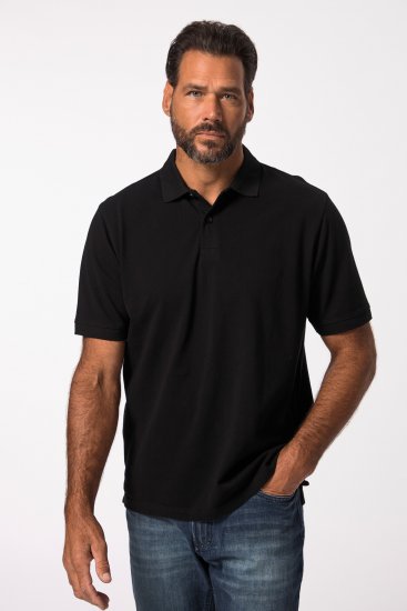JP1880 702560 Pamučna polo majica Crna - Polo majice - Muške Polo Majice Veliki Brojevi